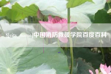 乌兰察布中国消防救援学院百度百科