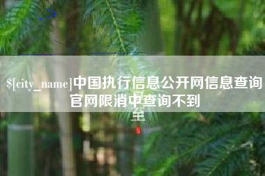 乌兰察布中国执行信息公开网信息查询官网限消中查询不到