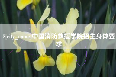 乌兰察布中国消防救援学院招生身体要求