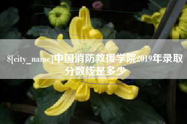 乌兰察布中国消防救援学院2019年录取分数线是多少