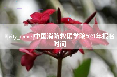 乌兰察布中国消防救援学院2021年报名时间