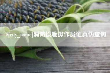 乌兰察布消防设施操作员证真伪查询