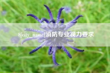 乌兰察布消防专业视力要求