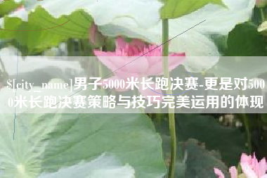 乌兰察布男子5000米长跑决赛-更是对5000米长跑决赛策略与技巧完美运用的体现