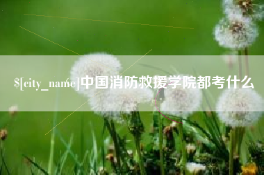 乌兰察布中国消防救援学院都考什么