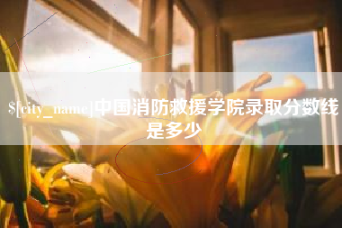 乌兰察布中国消防救援学院录取分数线是多少