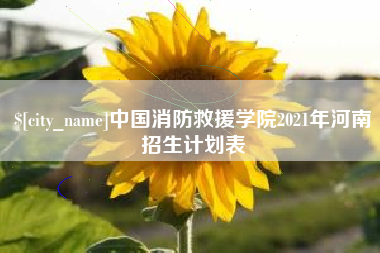 乌兰察布中国消防救援学院2021年河南招生计划表