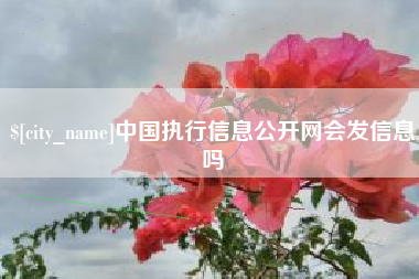 乌兰察布中国执行信息公开网会发信息吗