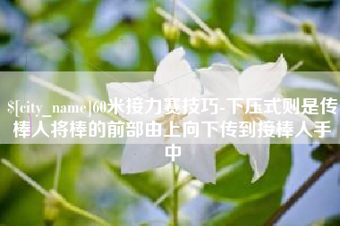 乌兰察布60米接力赛技巧-下压式则是传棒人将棒的前部由上向下传到接棒人手中