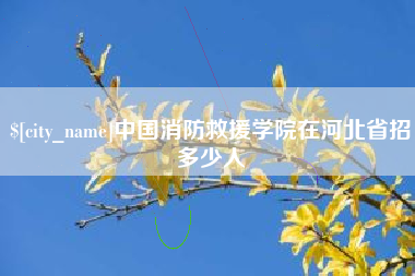 乌兰察布中国消防救援学院在河北省招多少人