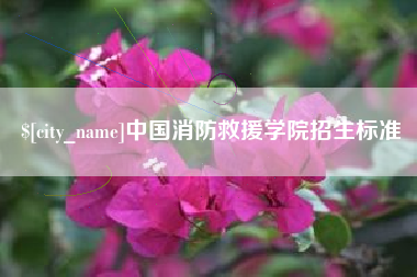 乌兰察布中国消防救援学院招生标准
