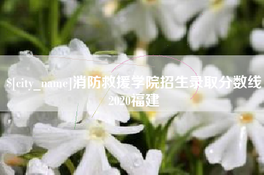 乌兰察布消防救援学院招生录取分数线2020福建