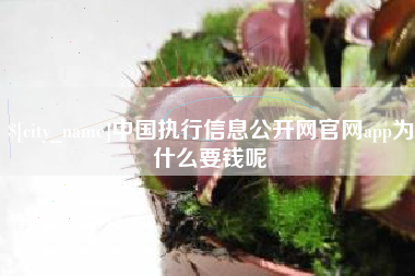 乌兰察布中国执行信息公开网官网app为什么要钱呢